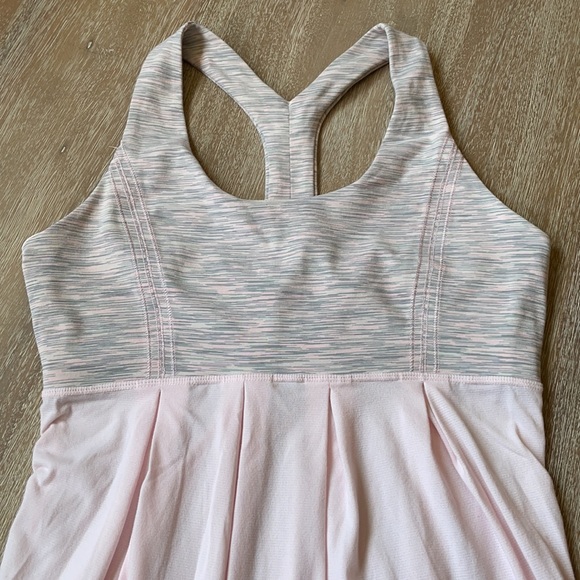 Lululemon Power Dance Tank Top Pink Mist Heathered Size 6 - Picture 3 of 9